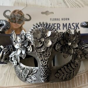 Floral Horn Silver Mask